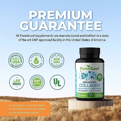 ForestLeaf Advanced Collagen supplement with premium guarantee features.
