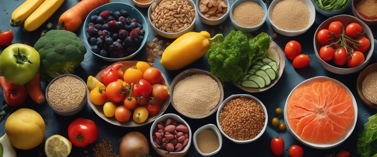 Healthy food assortment