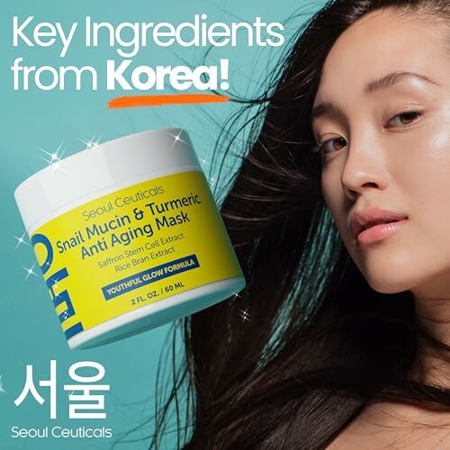 Seoul Ceuticals snail mucin and turmeric anti-aging mask.