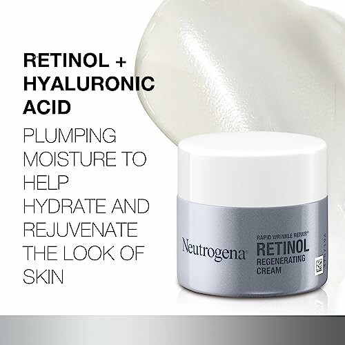 Neutrogena Retinol Regenerating Cream with hyaluronic acid for skin hydration.
